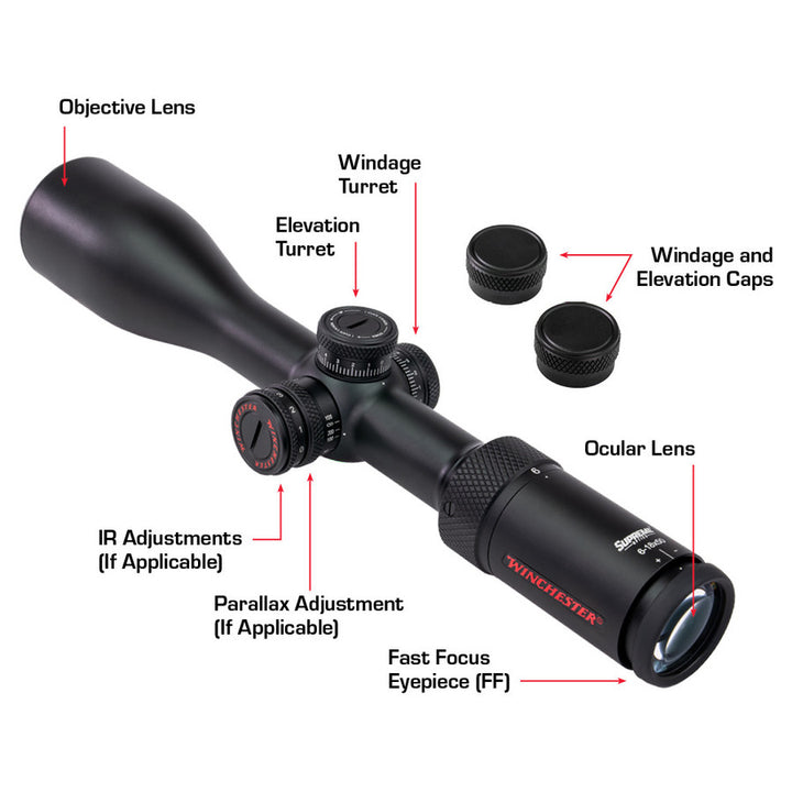 Winchester Supreme 1-4x24mm Illuminated Reticle Riflescope