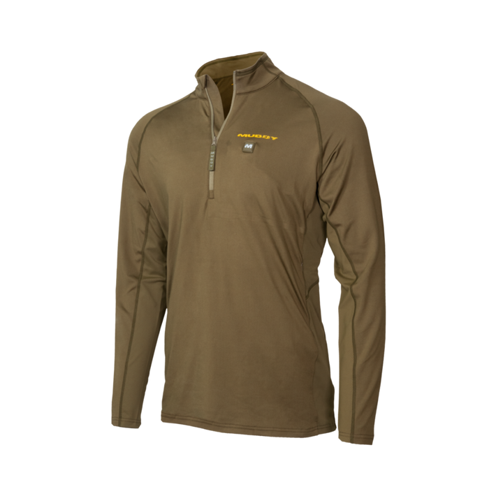 Muddy Men's Nucleus Heated Quarter Zip - Brown Clay