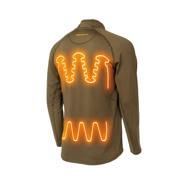Muddy Men's Nucleus Heated Quarter Zip - Brown Clay