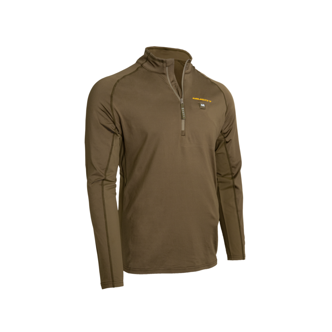 Muddy Men's Nucleus Heated Quarter Zip - Brown Clay