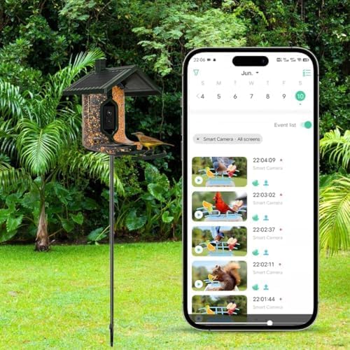 Field Boys Smart Bird Feeder Upgraded Pole Stand –  Wide & Sturdy Metal Design