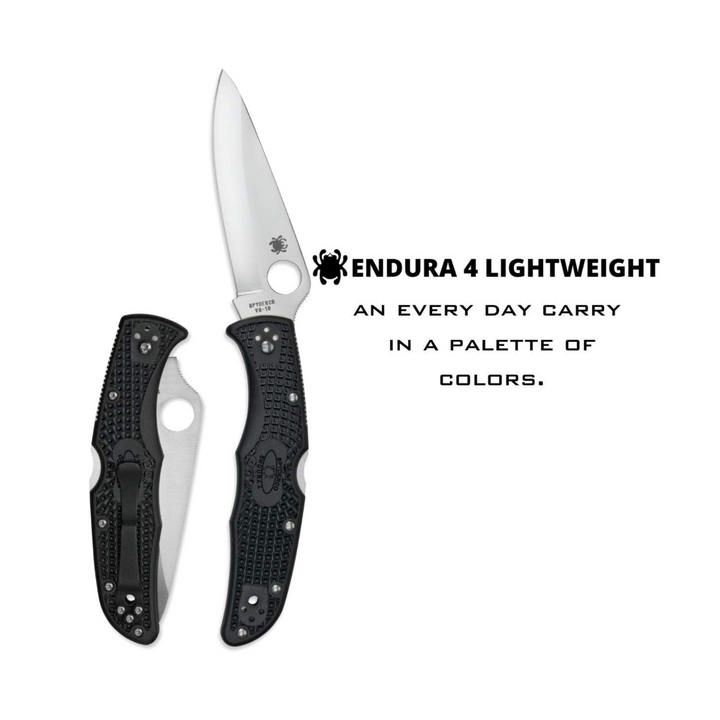 Spyderco Endura 4 Lightweight Folding Knife 3.80 VG-10 Steel Blade FRN Handle