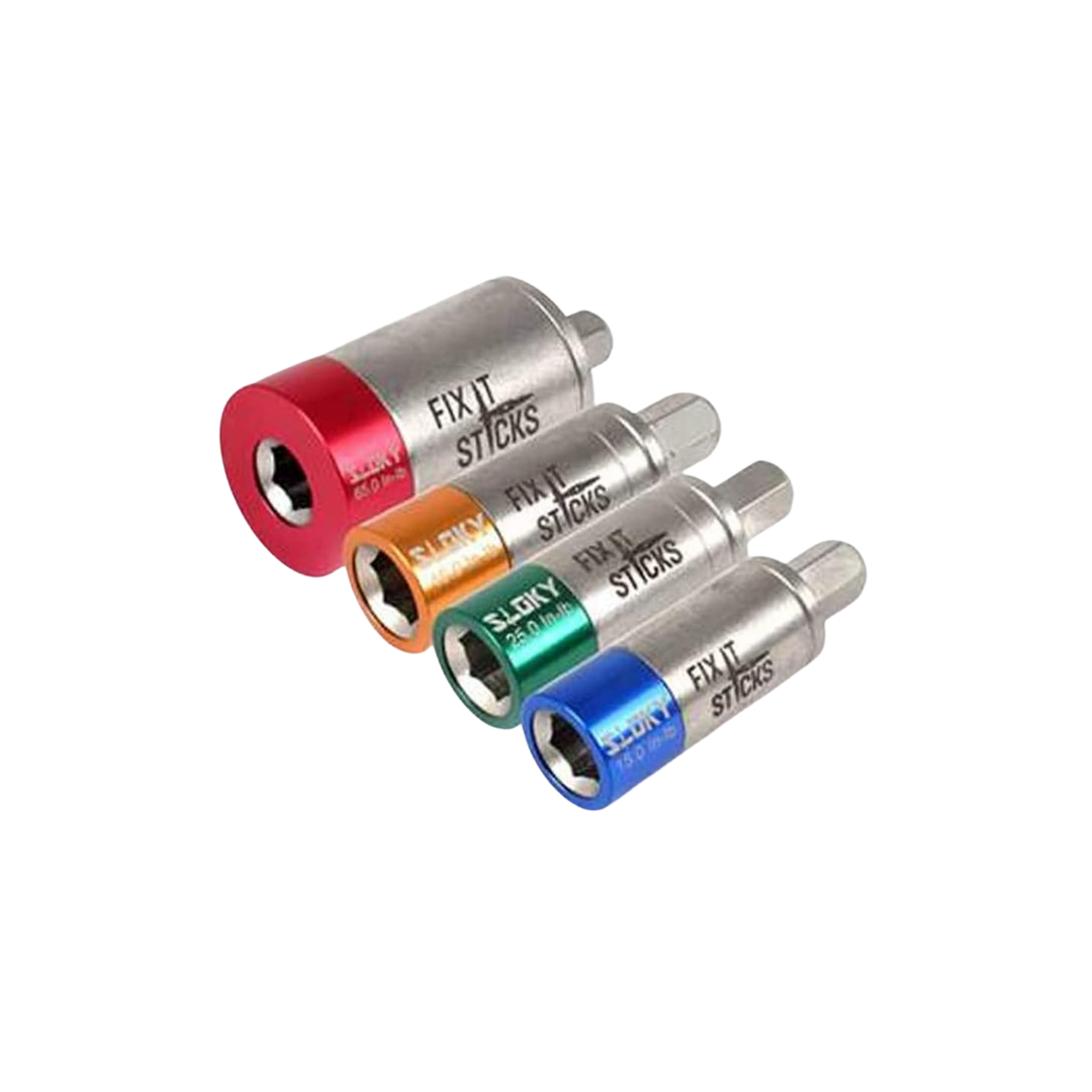 FIX IT STICKS Torque Limiter Kits with Deluxe Case, 65, 45, 25, and 15 Inch lbs Kit