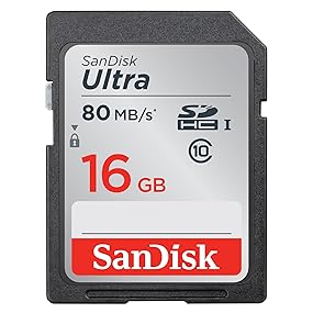 SanDisk Ultra 16GB Class 10 SDHC UHS-I Memory Card