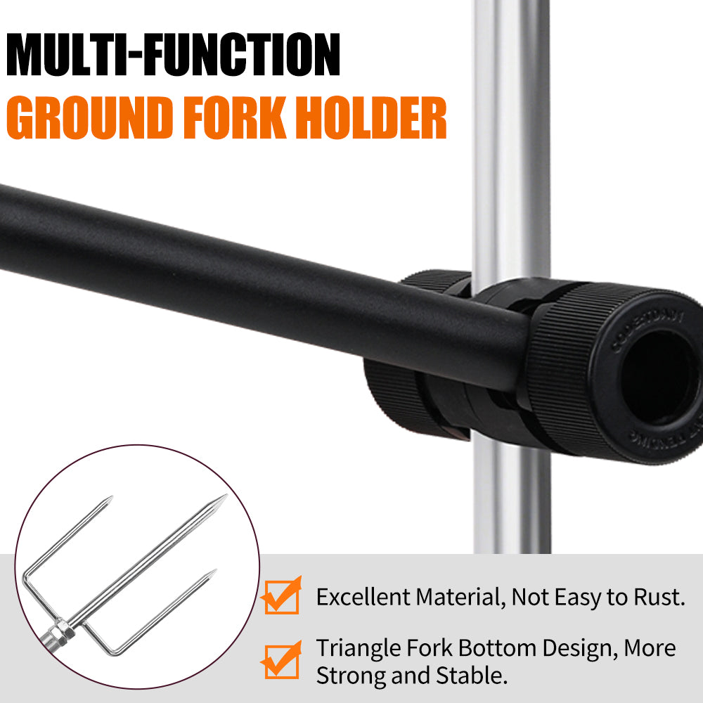 Adjustable Steel Double Tripod Mounting Post for Trail Cameras & Solar Panels - 19"-33"