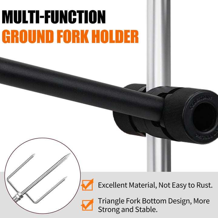 Adjustable Steel Double Tripod Mounting Post for Trail Cameras & Solar Panels - 19"-33"
