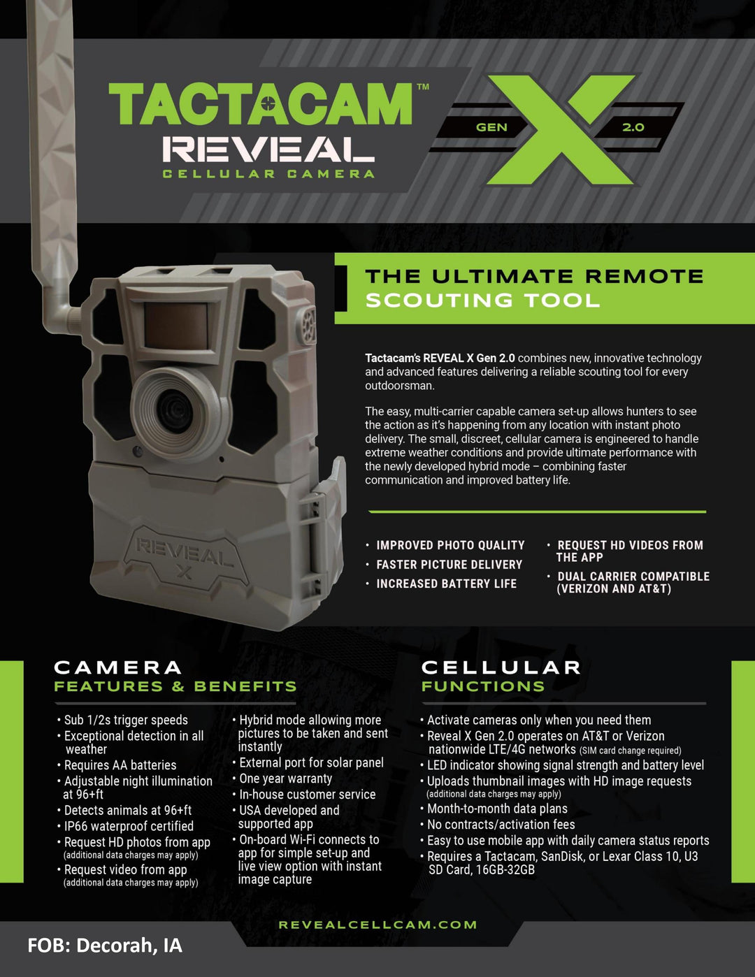 Buy 4 & Save! TACTACAM REVEAL X GEN 2.0 with Steel Security Cases and SD Cards