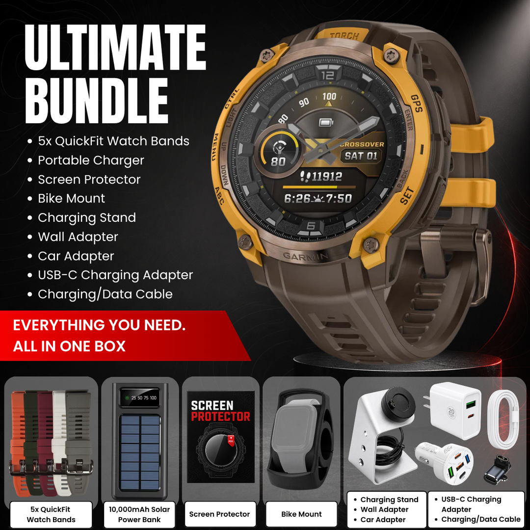 Garmin Instinct® Crossover Smartwatch - Bundle with Free Charging Accessories