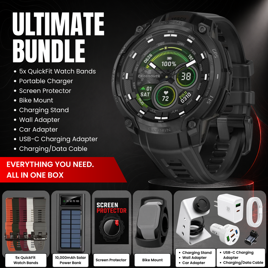 Garmin Instinct® Crossover Smartwatch - Bundle with Free Charging Accessories