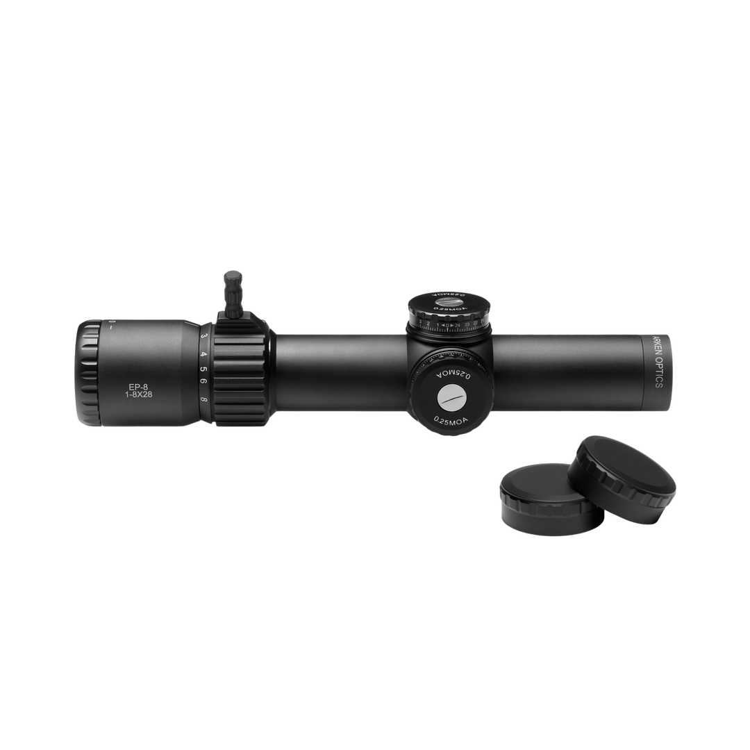 Arken Optics EP-8 1-8x28mm FFP LPVO Illuminated KLBOX Reticle 34mm Tube Riflescope
