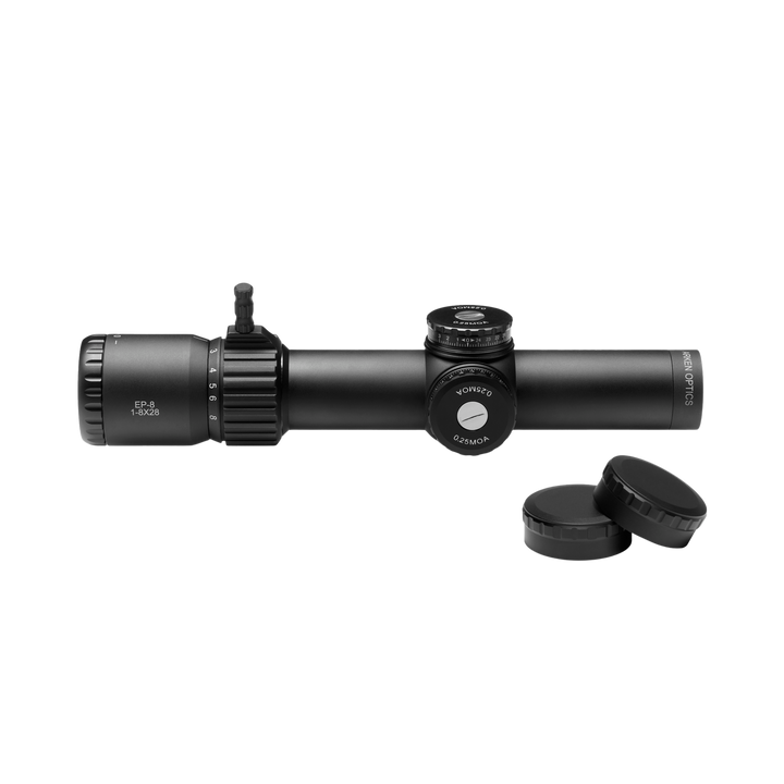 Arken Optics EP-8 1-8x28mm FFP LPVO Illuminated KLBOX Reticle 34mm Tube Riflescope