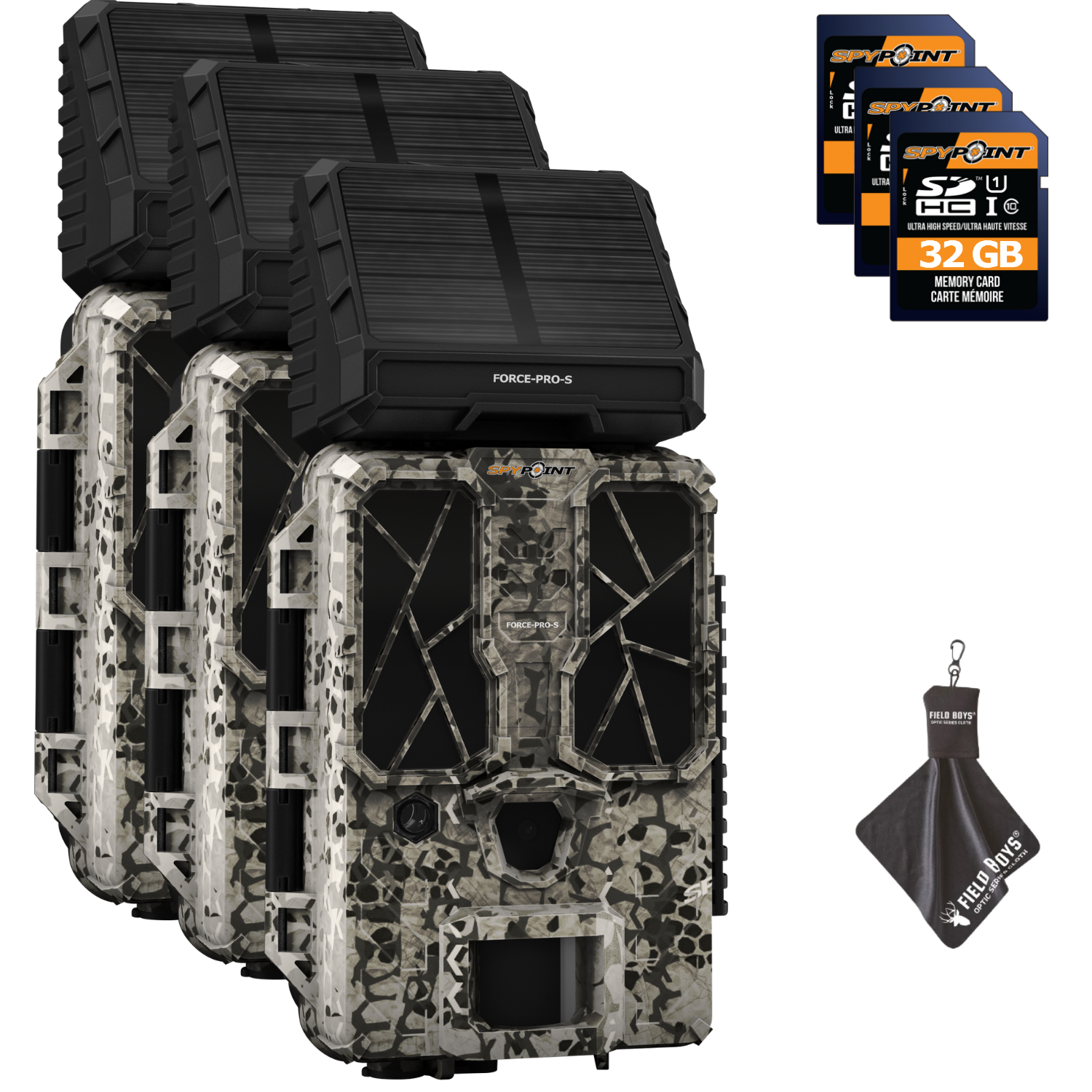 BUY 3 & SAVE! SPYPOINT FORCE-PRO-S Solar Non-Cellular Trail Camera