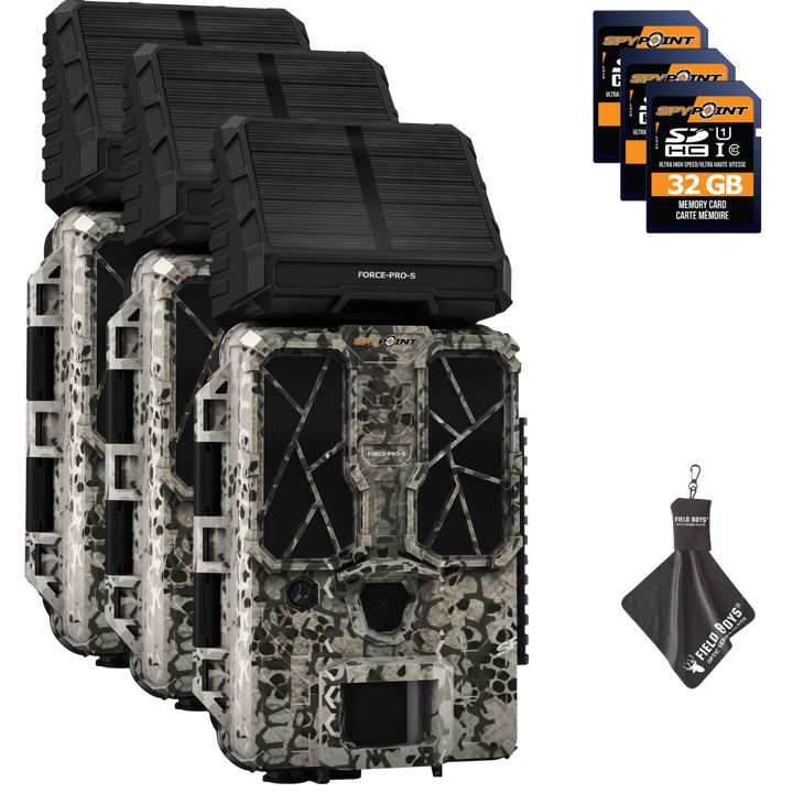 BUY 3 & SAVE! SPYPOINT FORCE-PRO-S Solar Non-Cellular Trail Camera