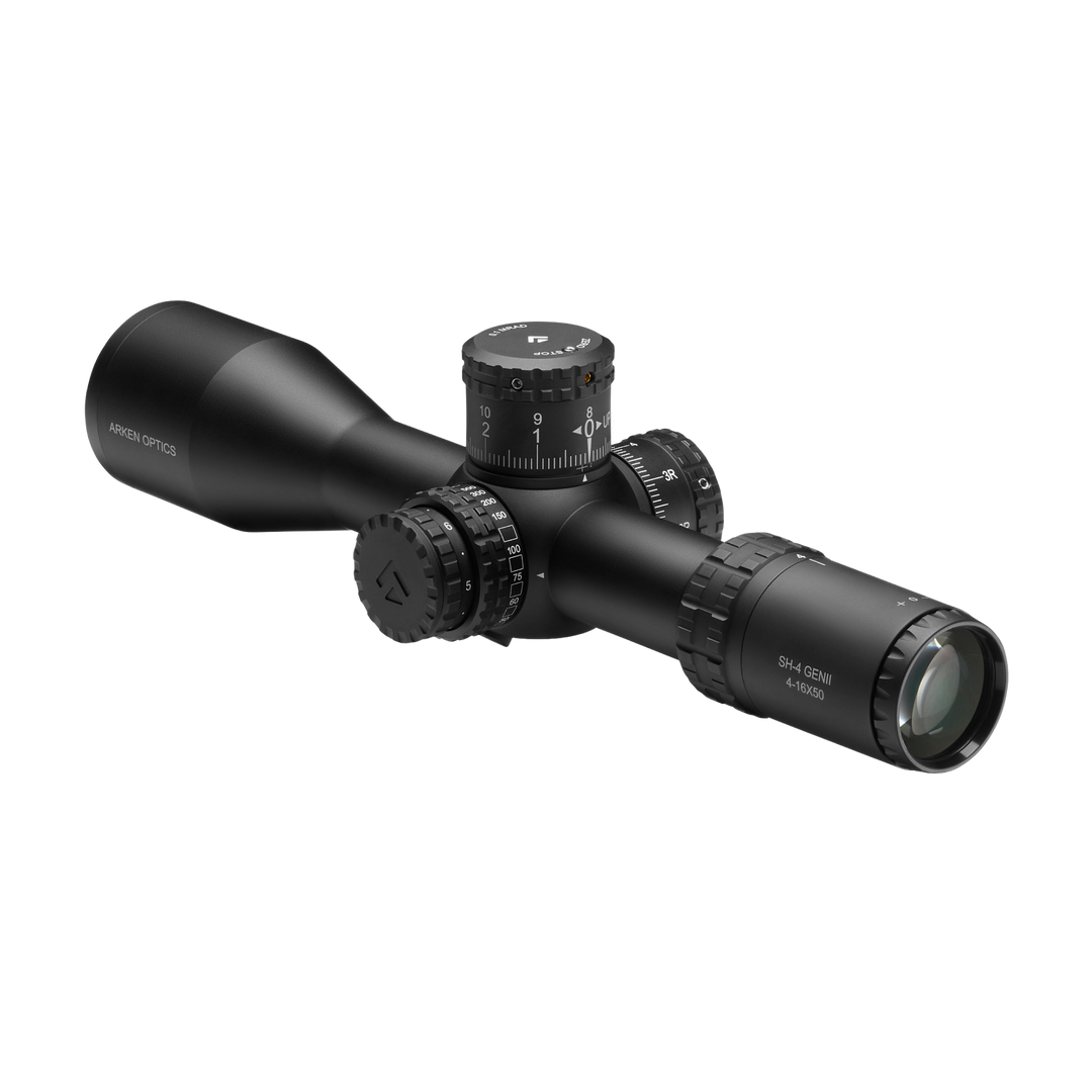 Arken Optics SH-4 4-16X50mm GEN2 FFP Illuminated VPR - Zero Stop - 34mm Tube Riflescope