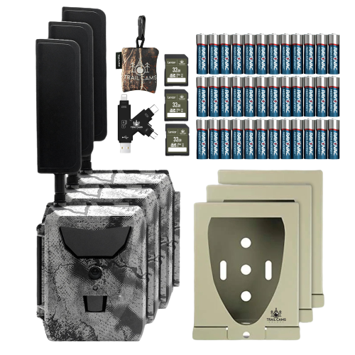 Bundle Saving! Spartan Golive Cellular Live Stream Trail Cameras with accessories. Optional Solar Panel Kit