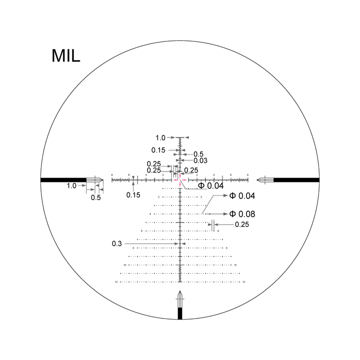 Arken Optics SH-4J 6-24X50mm FFP Illuminated VHR/VPR - Zero Stop - 34mm Tube