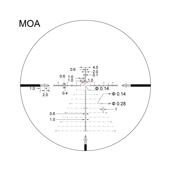 Arken Optics SH-4J 6-24X50mm FFP Illuminated VHR/VPR - Zero Stop - 34mm Tube