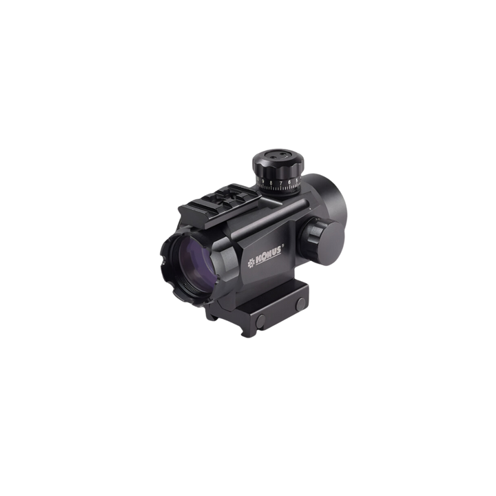 KONUSIGHT Tactical Red Dot Sight with 4 Interchangeable Reticles & Dual Mount