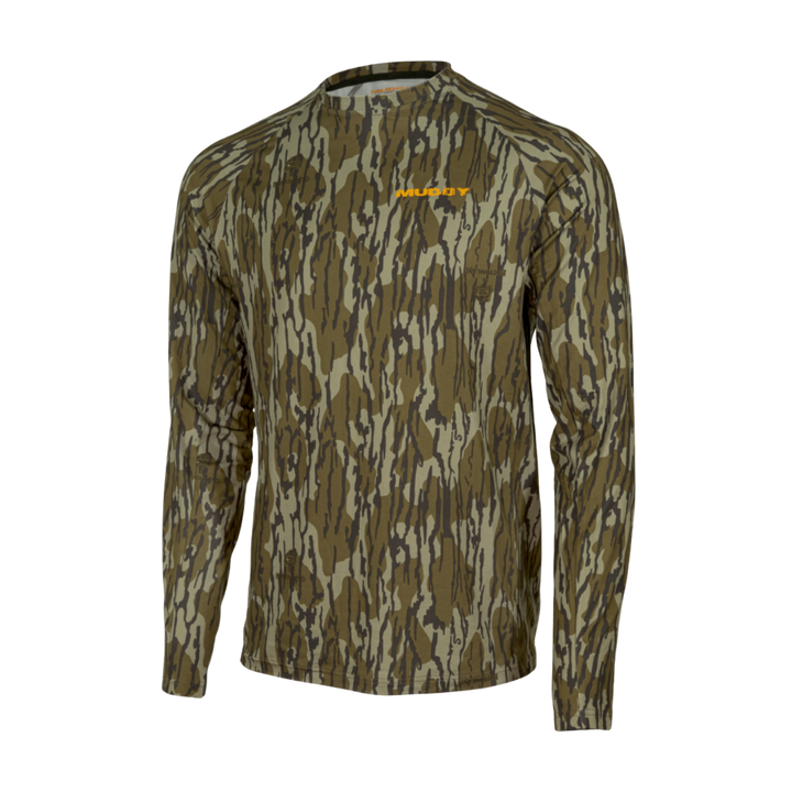 Muddy Men's Standard Base Layer Crew Top - Mossy Oak Bottomland