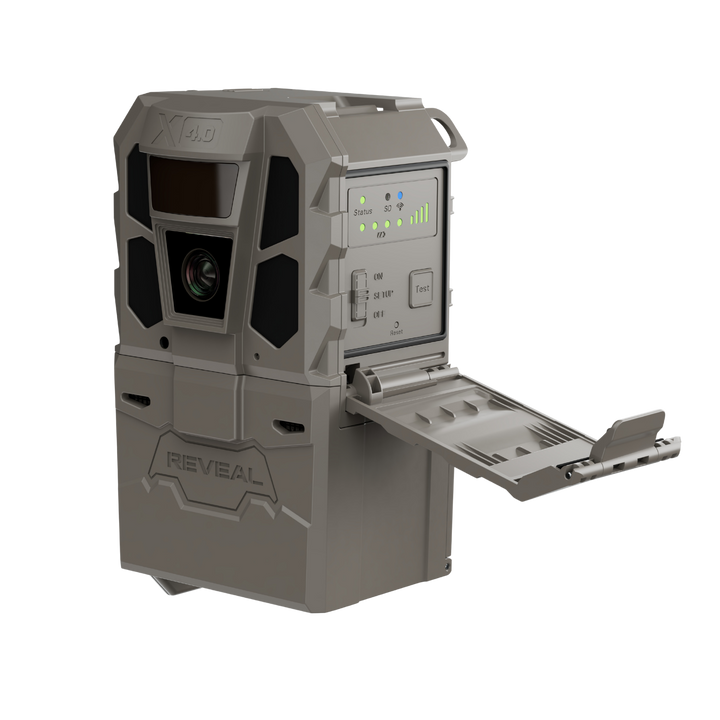 Tactacam Reveal X 4.0 Power Bundle with R5 Solar Panel, FlexPack R10 Battery, Lockable Steel Reinforced Strap, and Cleaning Cloth