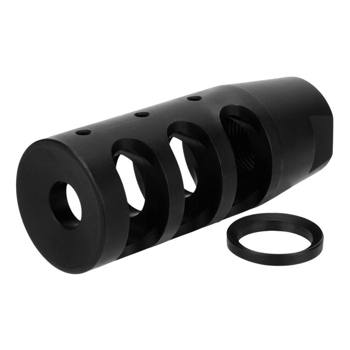 TacFire  Compact Compensator – 5.56 NATO, 1/2"-28 Thread, Black Nitride