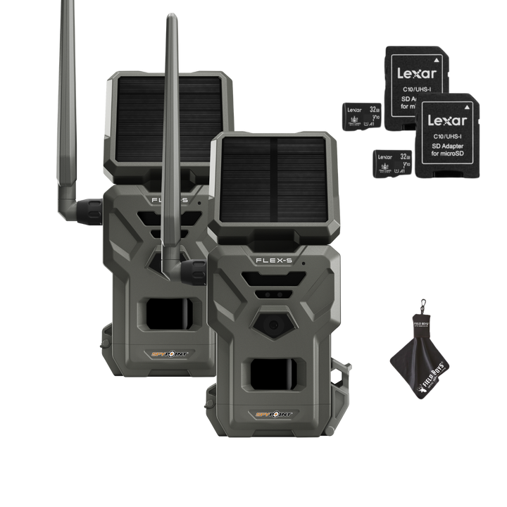 BUY 2 & SAVE! SPYPOINT Flex-S Solar Cellular Trail Camera Bundle