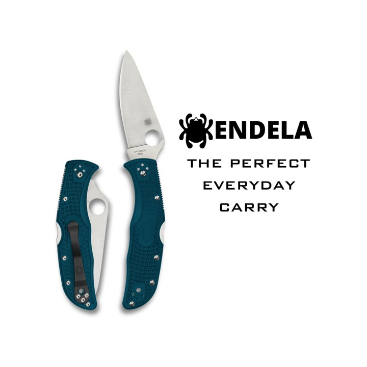 Spyderco Endela Lightweight Knife 3.41 K390 Premium Steel Blade FRN Handle  PlainEdge