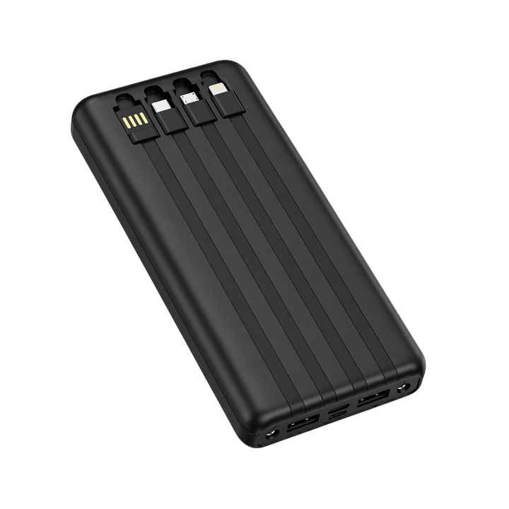 Solar Power Bank with Fast Charging & LED Light – Waterproof Portable Charger
