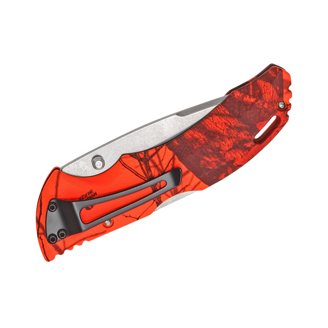 Buck Knife 286 Bantam BHW Folding 3-5/8" Plain Satin Blade, Mossy Oak Blaze Handles, Lockback