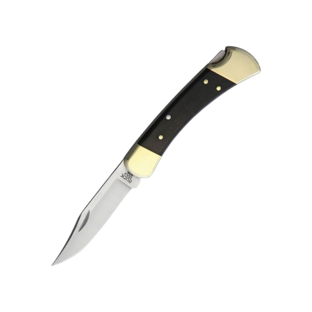 Buck Knife 110 Folding Hunter Knife Ebony Wood BU381