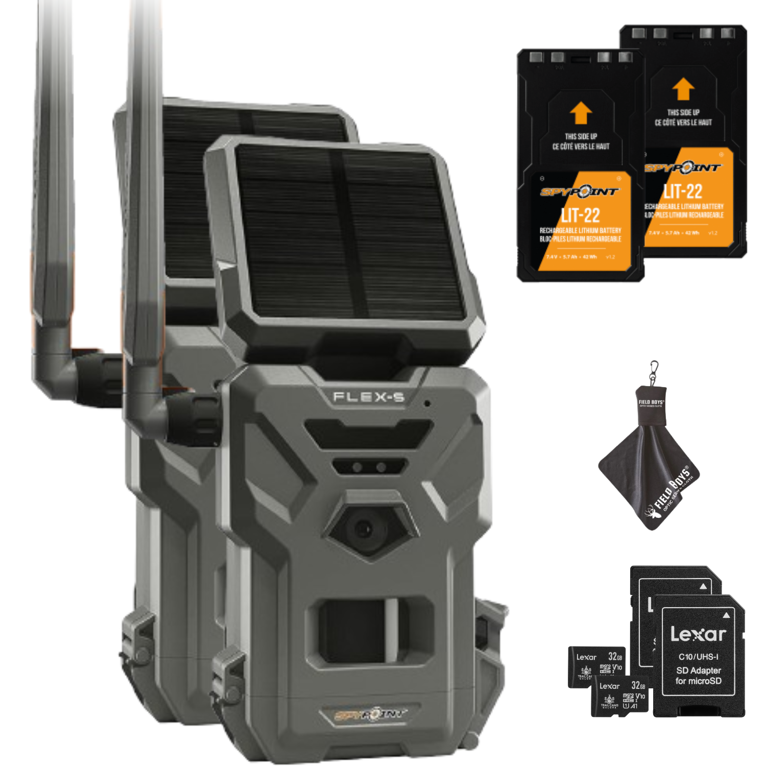 BUY 2 & SAVE! SPYPOINT Flex-S Solar Cellular Trail Camera