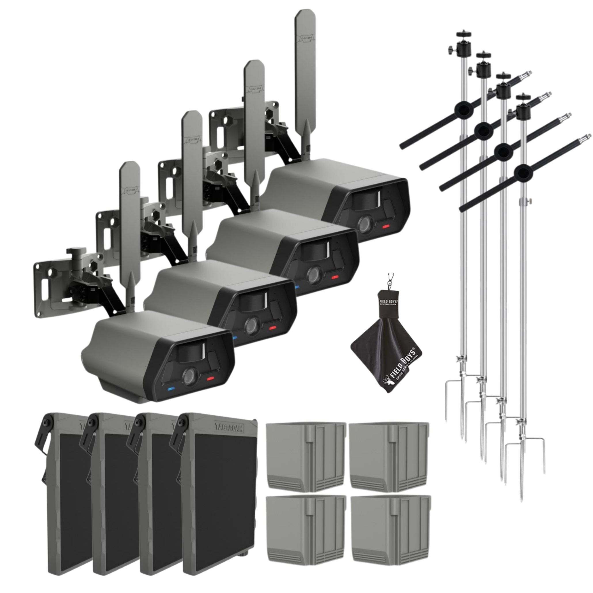 4-Pack Bundle! Tactacam Defend Security Camera No Wi-Fi Needed, Cellular Connection