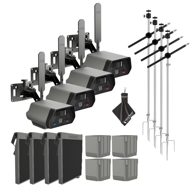 4-Pack Bundle! Tactacam Defend Security Camera No Wi-Fi Needed, Cellular Connection