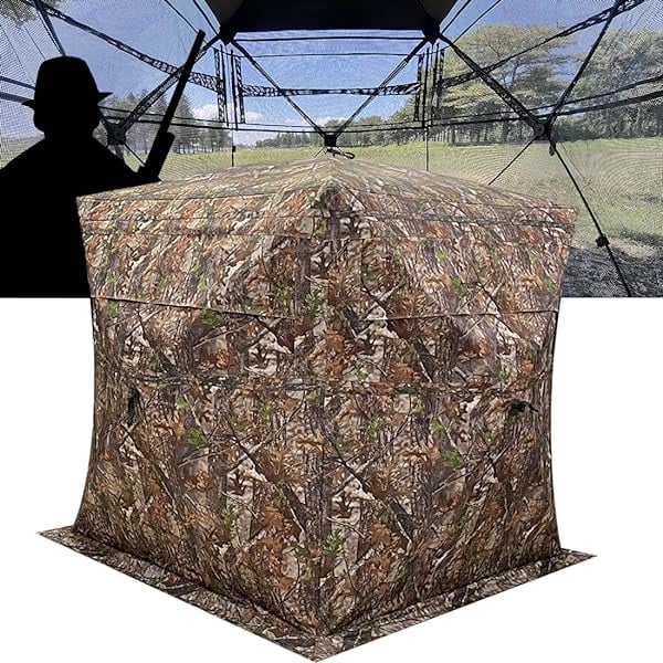 Rhino 180 See Through 3 Person Ground Blind with 5 Hub Design