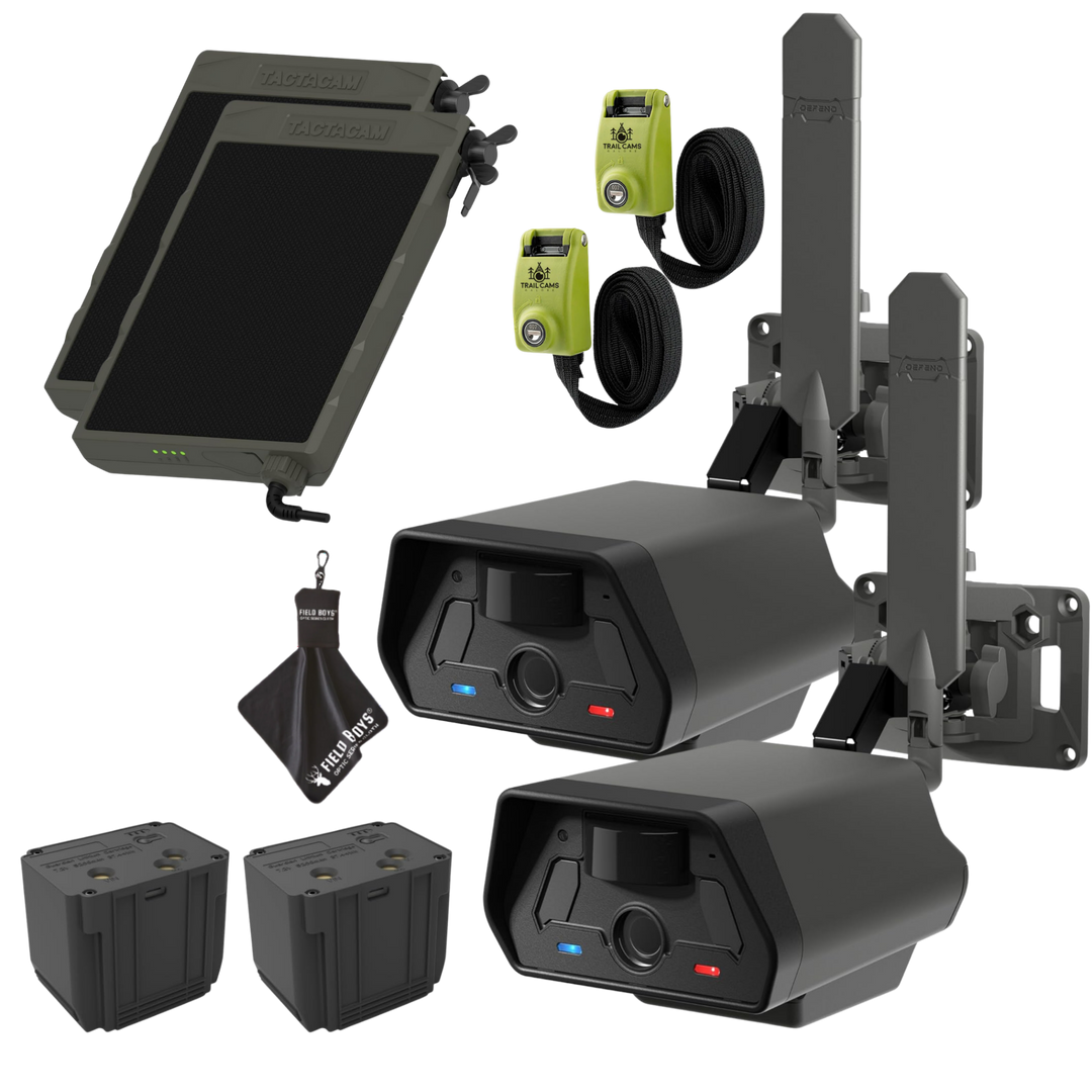 2-Pack Bundle! - Tactacam Defend Security Camera No Wi-Fi Needed, Cellular Connection