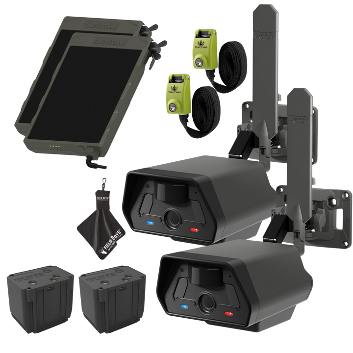 2-Pack Bundle! - Tactacam Defend Security Camera No Wi-Fi Needed, Cellular Connection