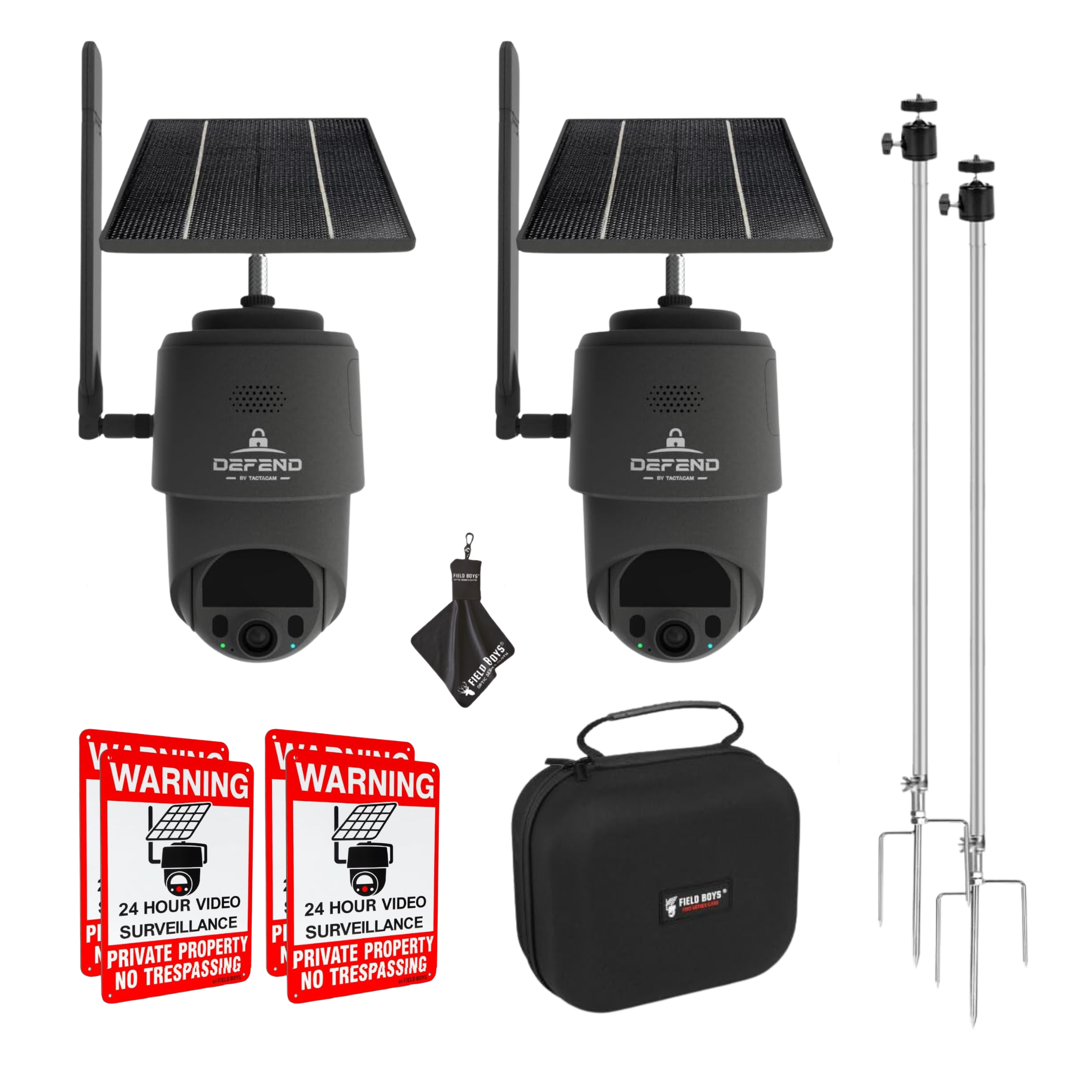 2-Pack Tactacam DEFEND 360 Cellular Security Camera Bundle
