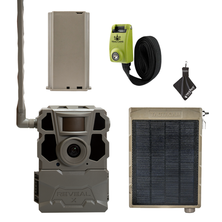 Bundle &amp; Save! Tactacam Reveal X Gen 2.0 with Lithium Battery, Solar Panel, Lockable Strap and Cleaning Cloth