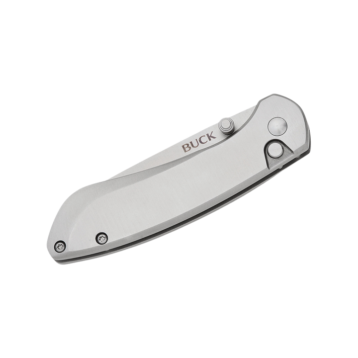 Buck Knives Mini Sovereign Button Lock Folding Knife 2.625" Stonewashed Modified Clip Point Blade