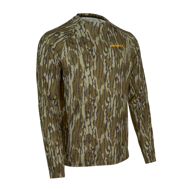 Muddy Men's Standard Base Layer Crew Top - Mossy Oak Bottomland