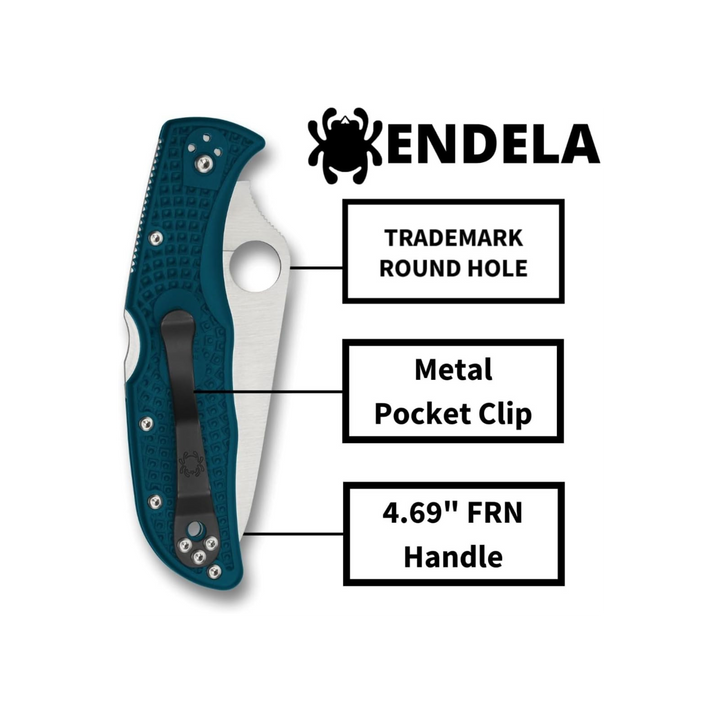 Spyderco Endela Lightweight Knife 3.41 K390 Premium Steel Blade FRN Handle  PlainEdge