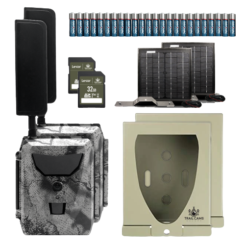 Bundle Saving! Spartan Golive Cellular Live Stream Trail Cameras with accessories. Optional Solar Panel Kit