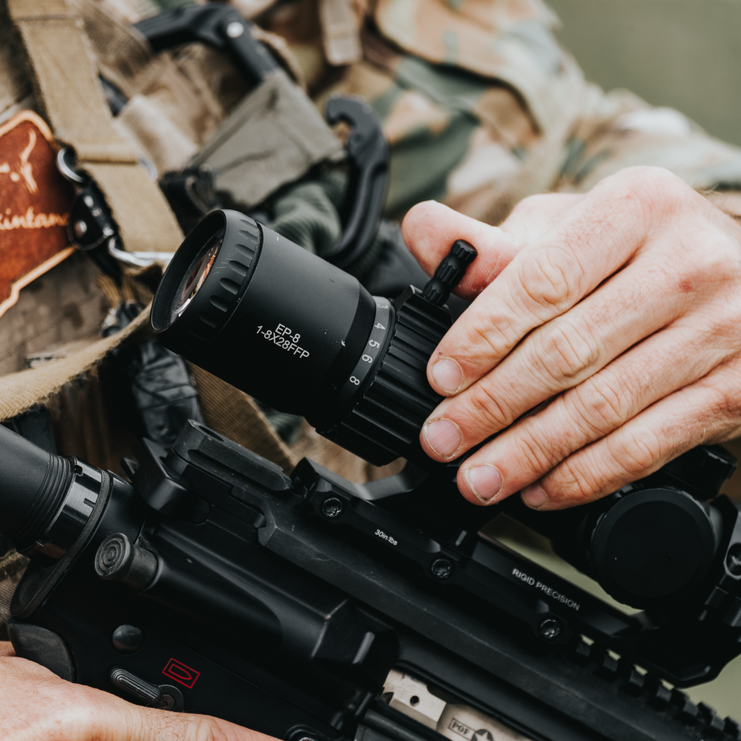 Arken Optics EP-8 1-8x28mm FFP LPVO Illuminated KLBOX Reticle 34mm Tube Riflescope