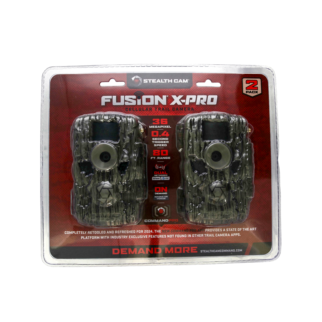 Stealth Cam Fusion X-Pro 2 Pack DUAL SIM Cellular Trail Cameras