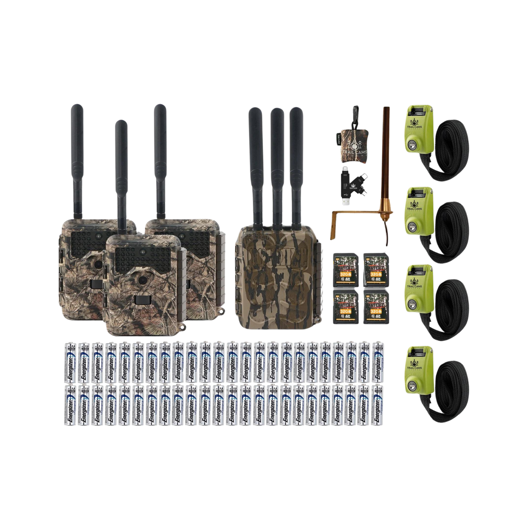 Covert LoRa LB-3 Scouting Cameras with Booster Antenna Wireless 32MP Camera Package