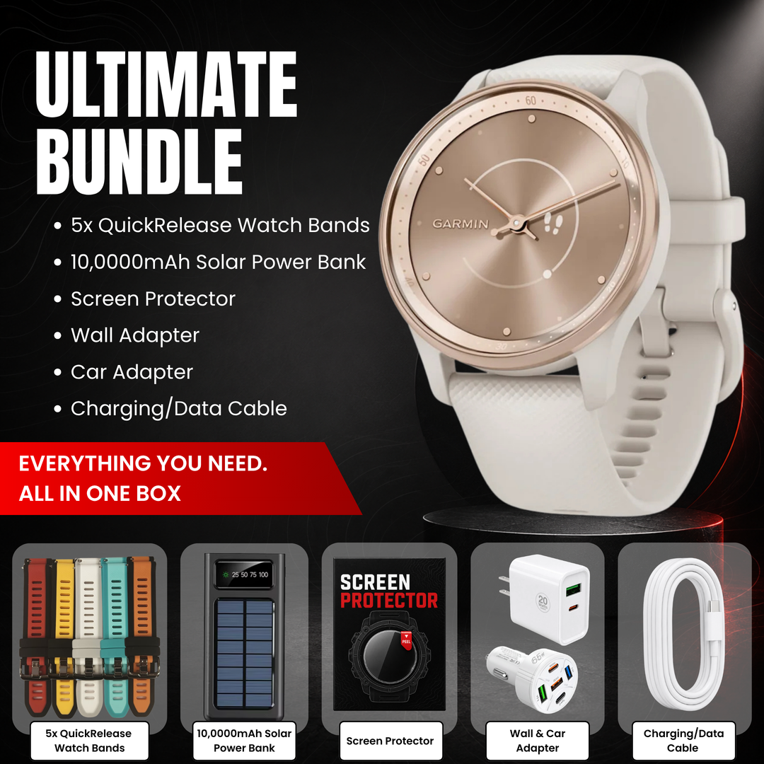 Garmin vívomove® Trend Hybrid Smartwatch - Bundle with Free Charging Accessories