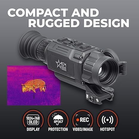 AGM RATTLER V2 19-256 Thermal Scope Riflescope – 5 Thermal Targets + Optics Cloth Bundle