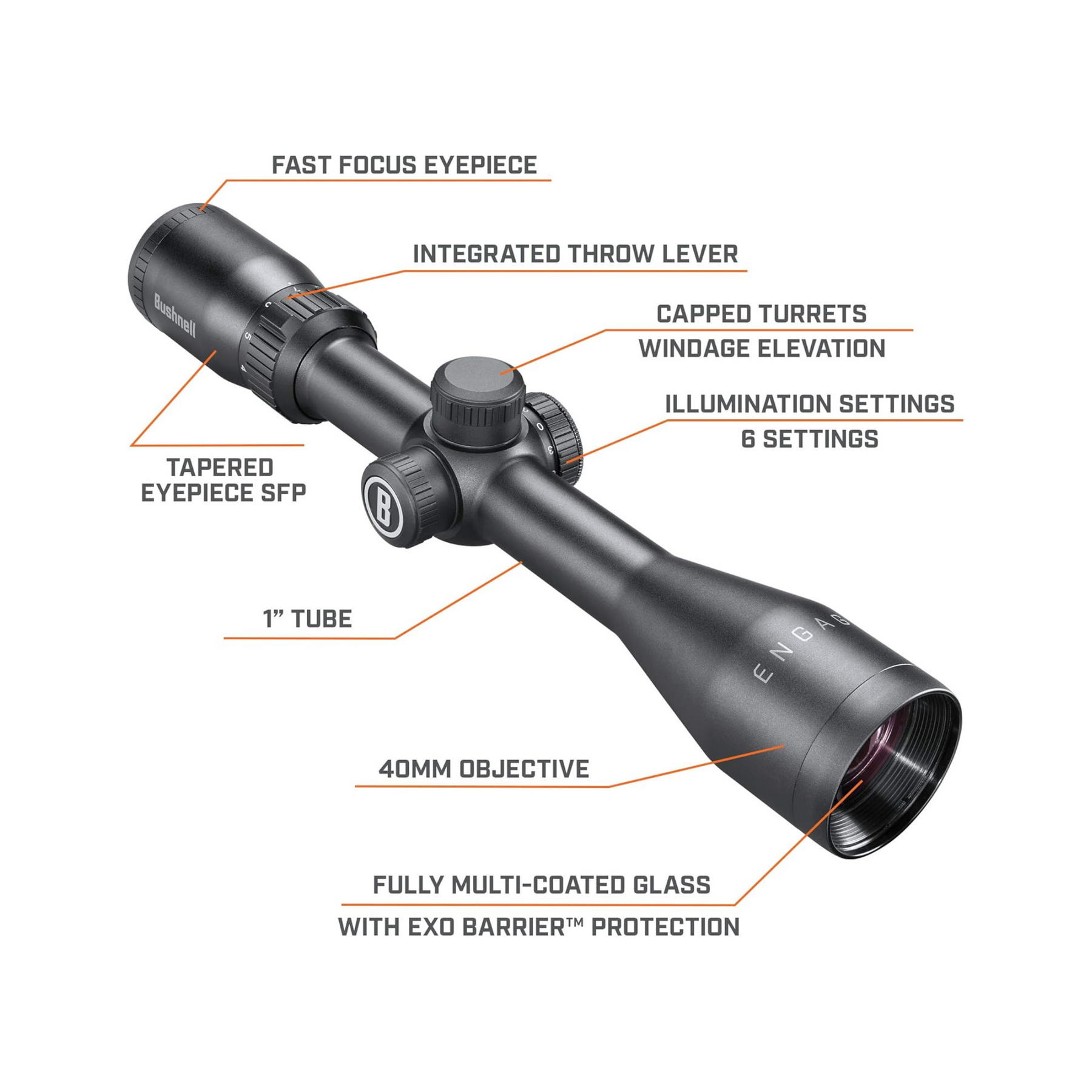 Bushnell Ranging Scope Bushnell Engage 3-9x40 Illuminated Riflescope – Freedom USA Sales