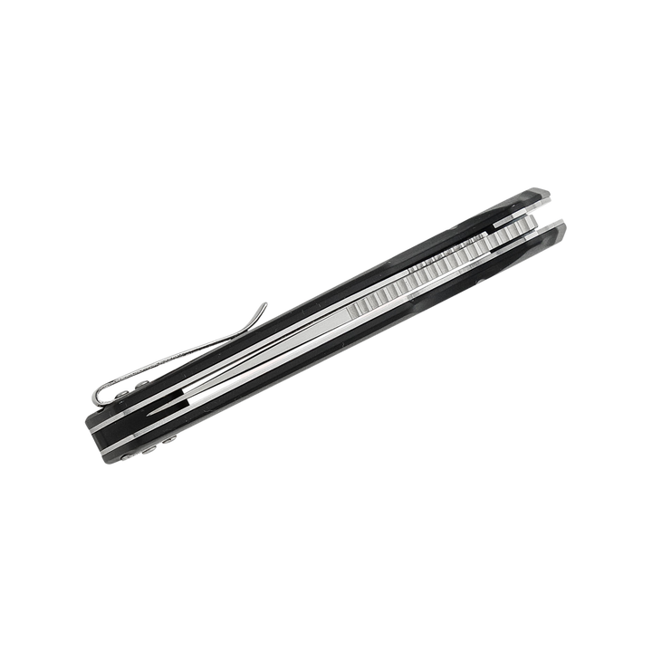 Buck Knife 239 Infusion Assisted Flipper Knife 3.25" Satin Drop Point Blade, Black Aluminum Handles, Liner Lock