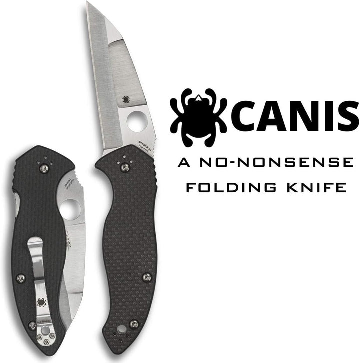 Spyderco Canis Knife 3.43CPM S30V Stainless Steel Blade Carbon Fiber G-10 Handle PlainEdge